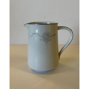 Noritake Creamer Casablanca 3.5" Tall 6842 Floral Design With Handle Japan Made